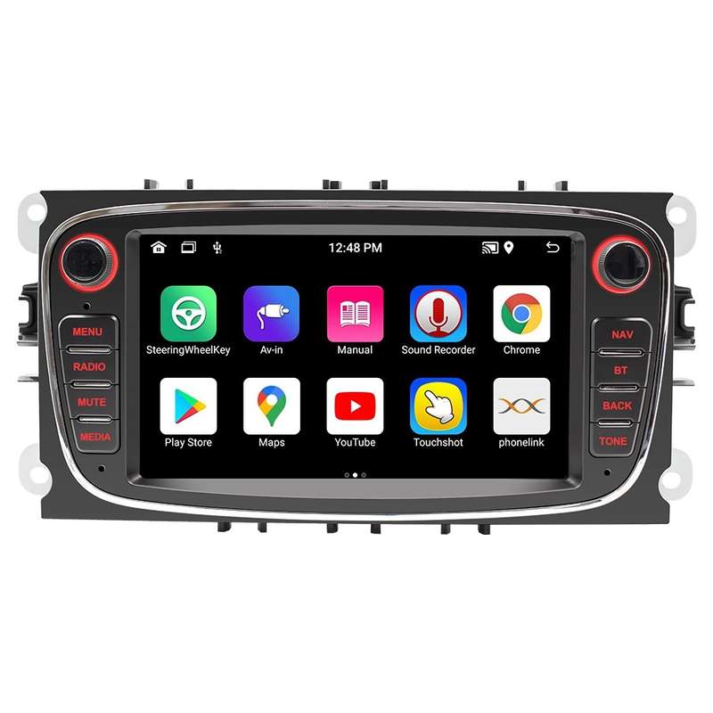 For Ford Focus 7 Inch HD Android Navigation Bluetooth RDS Radio, Size: 1+32G(Black)