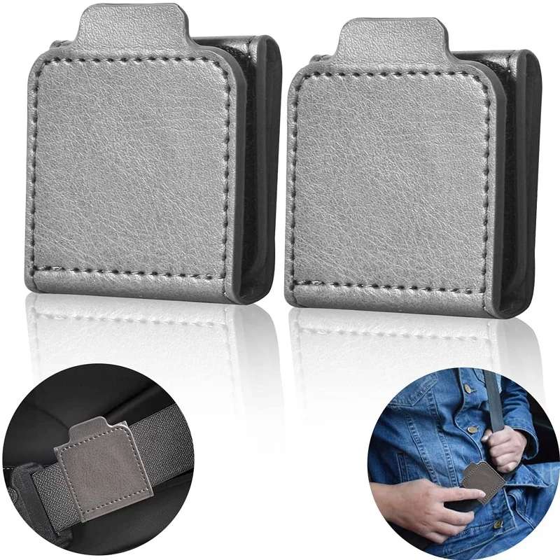 1pair Child and Adult Car Seat Belt Anti-strangle Adjuster(Gray)