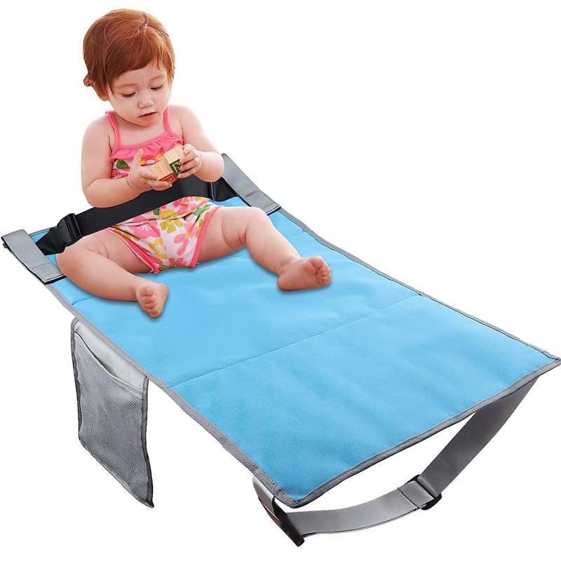 79 x 44cm Kids Airplane Seat Extender Portable Travel Seat Cushion(Blue)