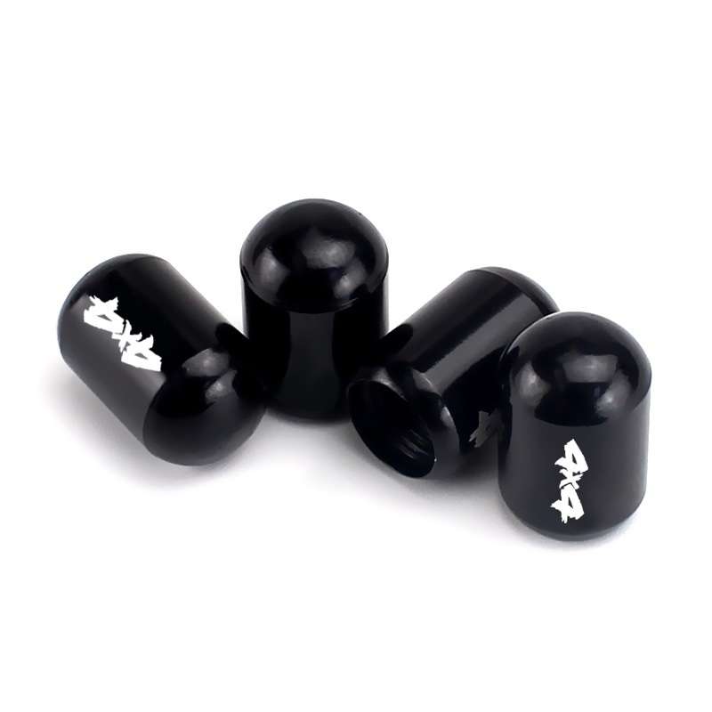4pcs/set Aluminium Alloy Auto American Style Tyre Capsule Valve Cap(Black)
