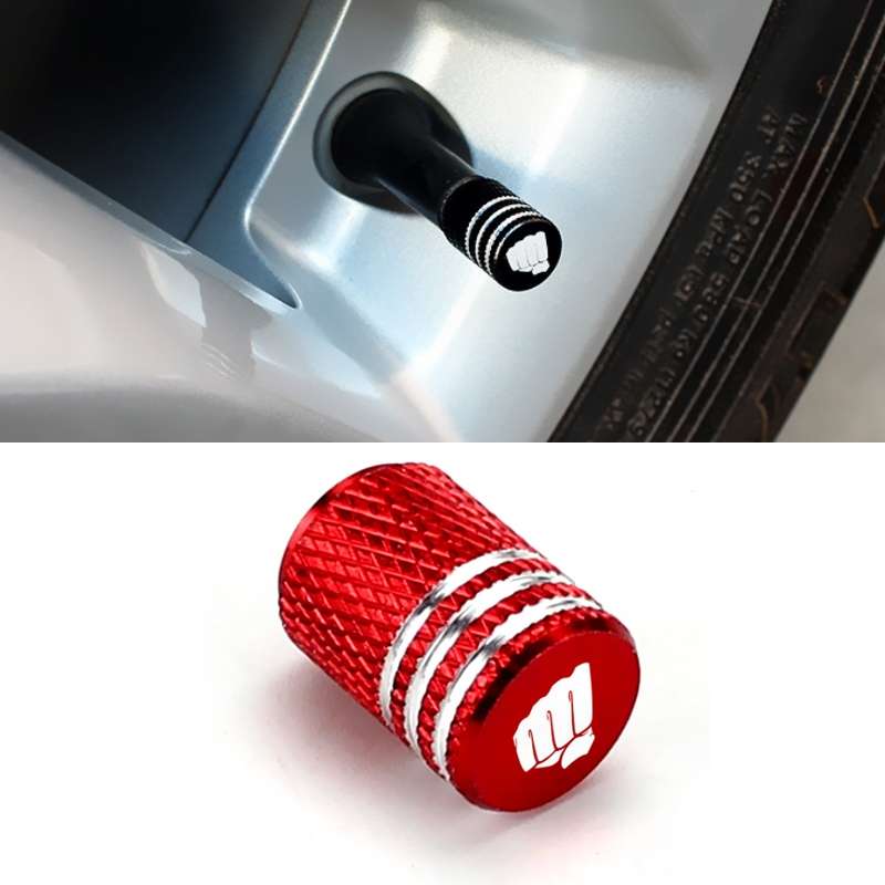 Laser Power Gesture Motivational Fist Car Tire Valve Cap, Specification: Red