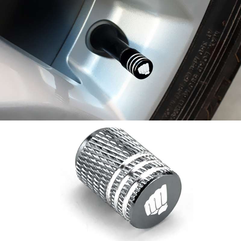 Laser Power Gesture Motivational Fist Car Tire Valve Cap, Specification: Gray