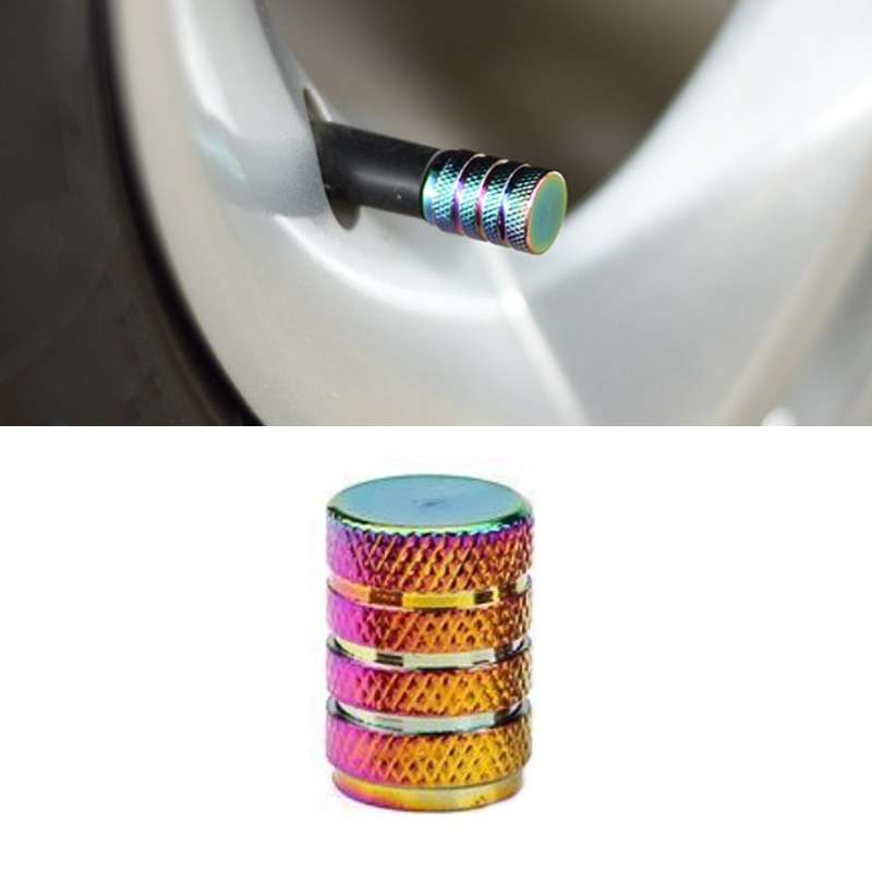 Car Bicycle Tire Aluminum Alloy Dustproof Valve Cap(Cylindrical Style)