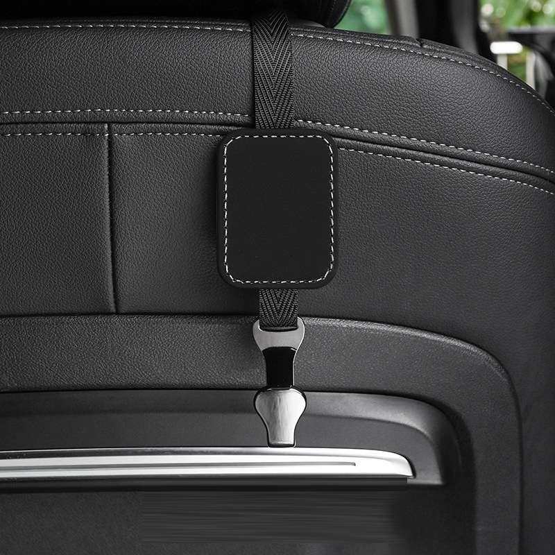 Car Rear Seat Backrest Suede Interior Multifunctional Hook(Black)