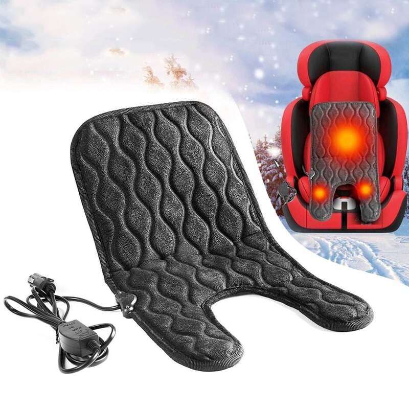 Children Single-Seat Car Winter Electric Heated Seat Cushion(Black)