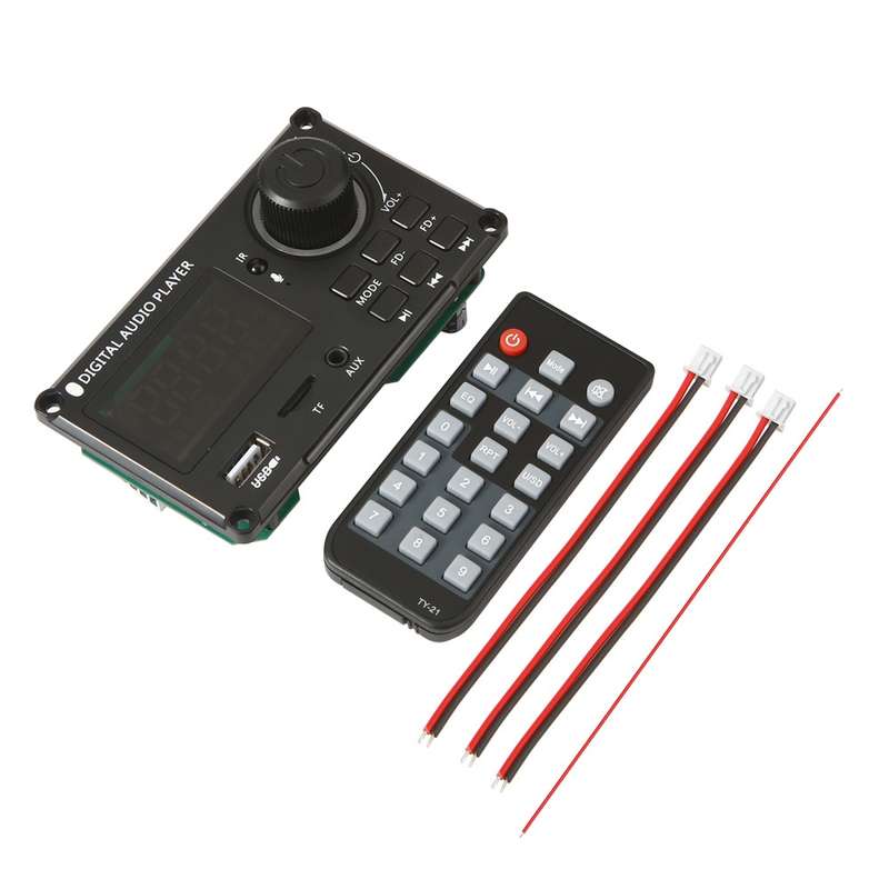 100W 12V TPA3116 Color Screen Power Amplifier Bluetooth Decoder Board With Recording Call(Small Sili