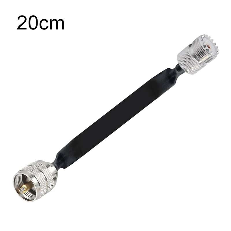 Window/Door Pass Through Flat RF Coaxial Cable UHF 50 Ohm RF Coax Pigtail Extension Cord, Length: 2