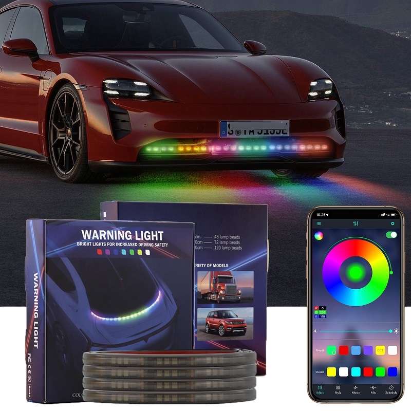Car Phantom Daytime Running Lights LED Streamer Warning Turning Lights, Length: AR15-150cm APP+RF Mo