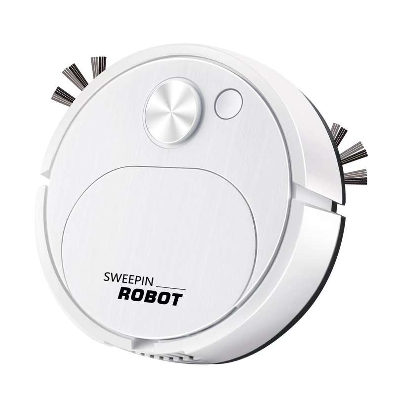 Field Sweeping Robot Auto Family Mini Cleaning Machine USB Charging Smart Vacuum(White)