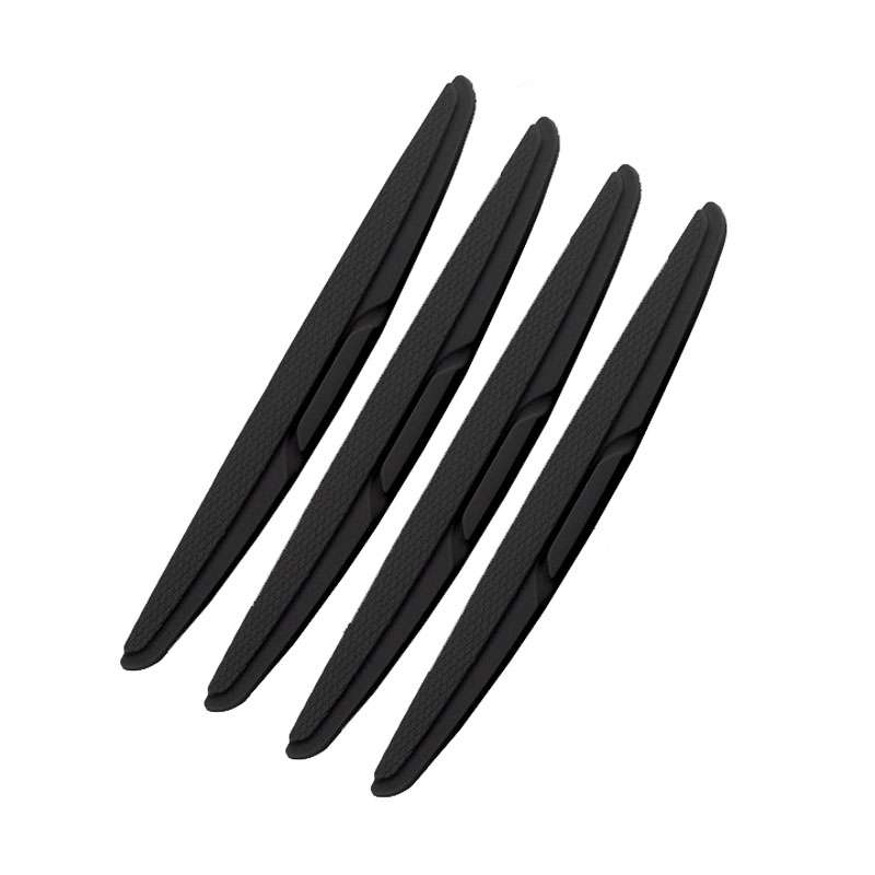 SAHNSHI 4pcs /Pack 7755 Car Door Anti-Collision Silicone Strip Bumper Mirror Thickening Decorative S