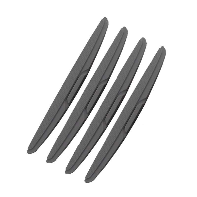 SAHNSHI 4pcs /Pack 7755 Car Door Anti-Collision Silicone Strip Bumper Mirror Thickening Decorative S