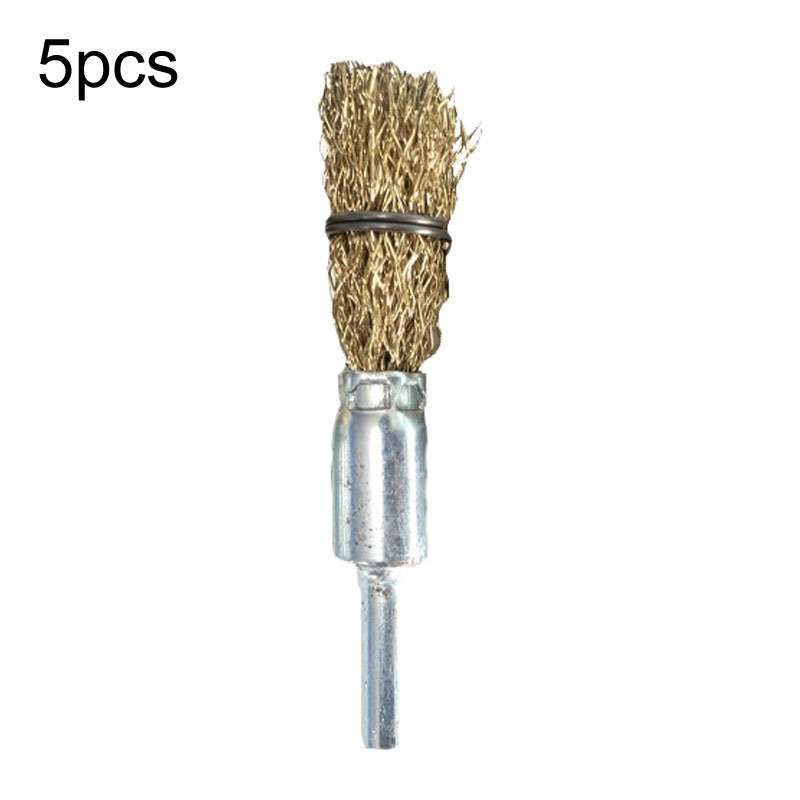 12x6x25mm 5pcs Wire Brush Industrial Grade Stainless Steel Rust Removal Wire Brush