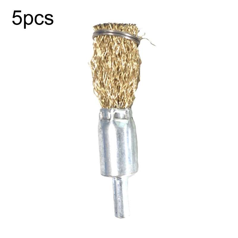 16x6x25mm 5pcs Wire Brush Industrial Grade Stainless Steel Rust Removal Wire Brush