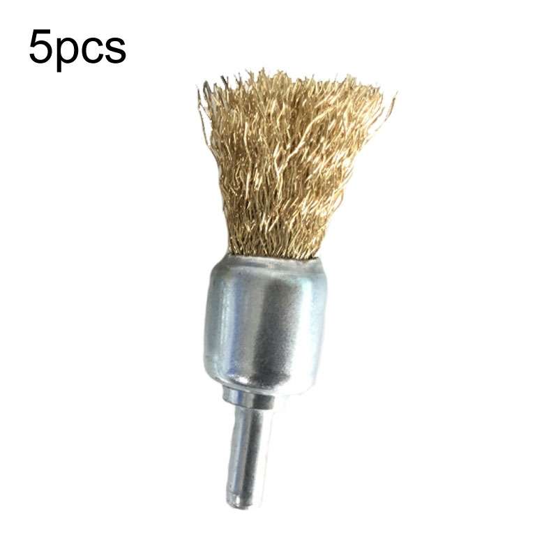 20x6x25mm 5pcs Wire Brush Industrial Grade Stainless Steel Rust Removal Wire Brush