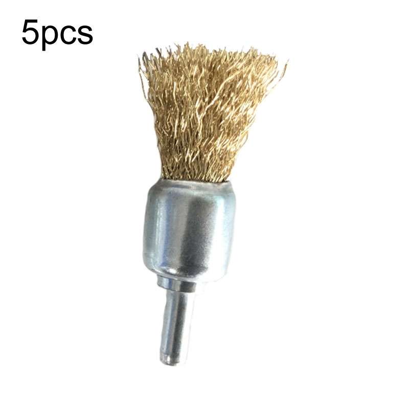 25x6x25mm 5pcs Wire Brush Industrial Grade Stainless Steel Rust Removal Wire Brush