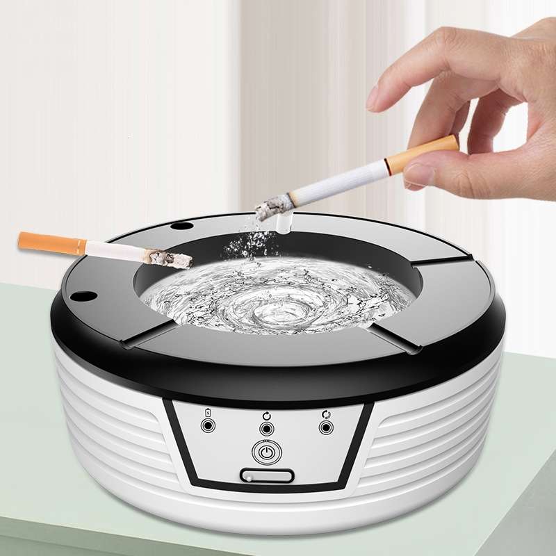 Inductive Automatic Flushing Ashtray Purifies The Air and Removes Cigarette Smell(Green)