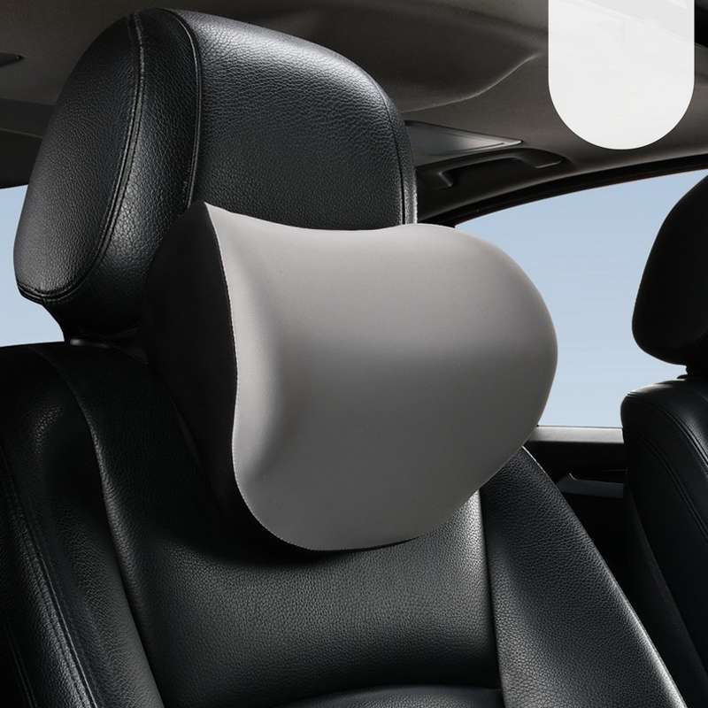 Car Memory Foam Neck Pillow Car Neck Rest Silk Pillow Car Seat Cervical Cushion, Style: Headrest Gra