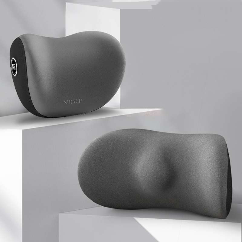 Car Cushion Driving Seat Cervical Support Backrest Pillow, Style: Headrest + Waist Pad Gray