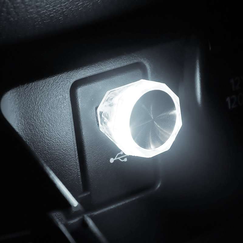 Car Diamond Model USB Ambient Light Charge-Free Plug And Play LED Decorative Lights(Colorful)