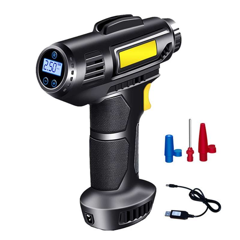 Portable Multifunctional Car Inflator Automobile Tire Pneumatic Pump, Model: Wireless Digital