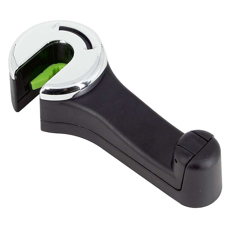 Car Back Seat Double Hook Phone Holder, Color: Silver