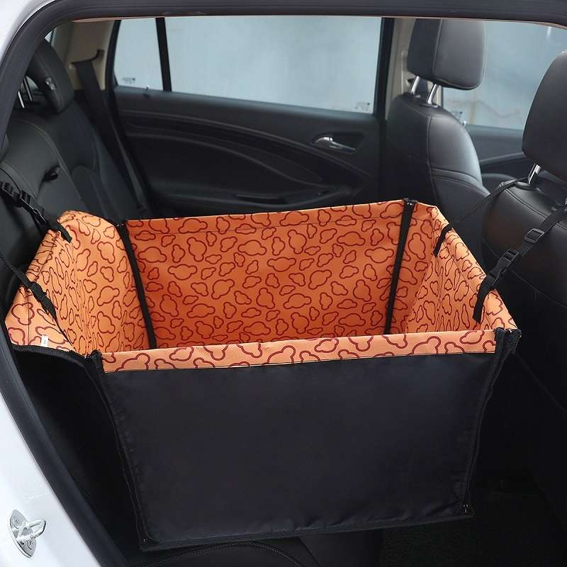 Car Single Seat Waterproof Pet Seat Protective Pad, Color: Orange Cloud