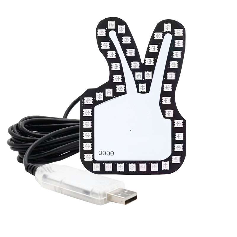 Car Interactive Finger Light Multi-function Warning Anti-rear Collision Light(OK)