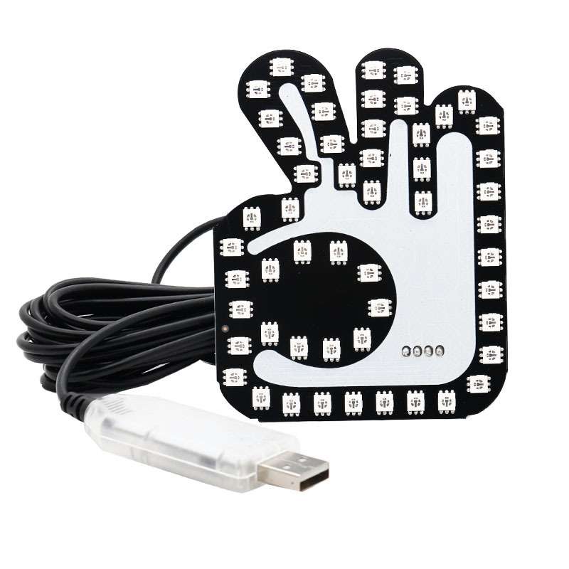 Car Interactive Finger Light Multi-function Warning Anti-rear Collision Light(OK)