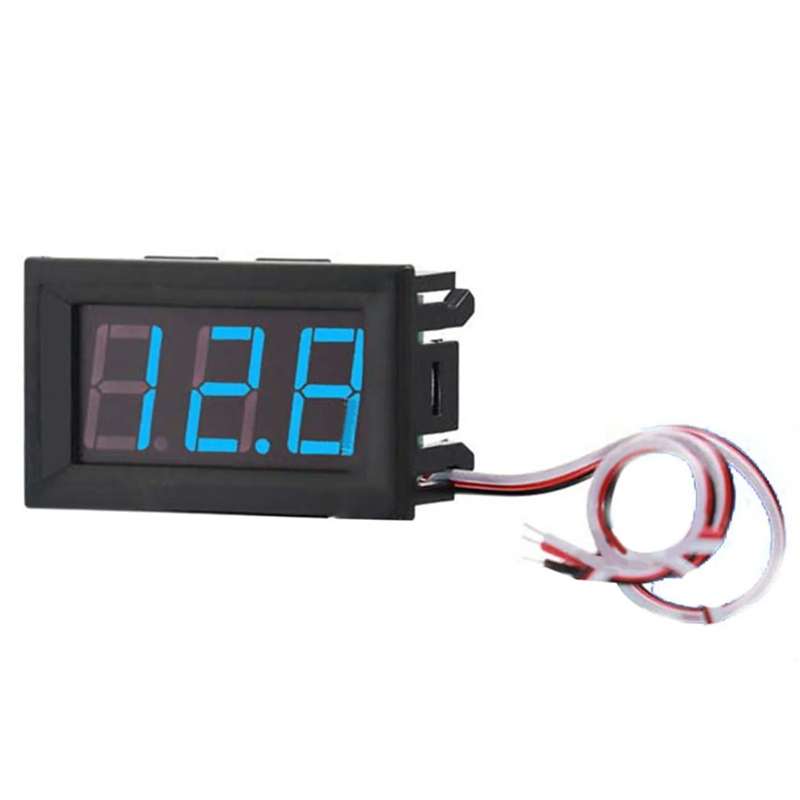 0V-30V 3 Wire DC Voltmeter Terminal 0.56 Inch LED Digital Voltmeter Accessories Reverse Connection P