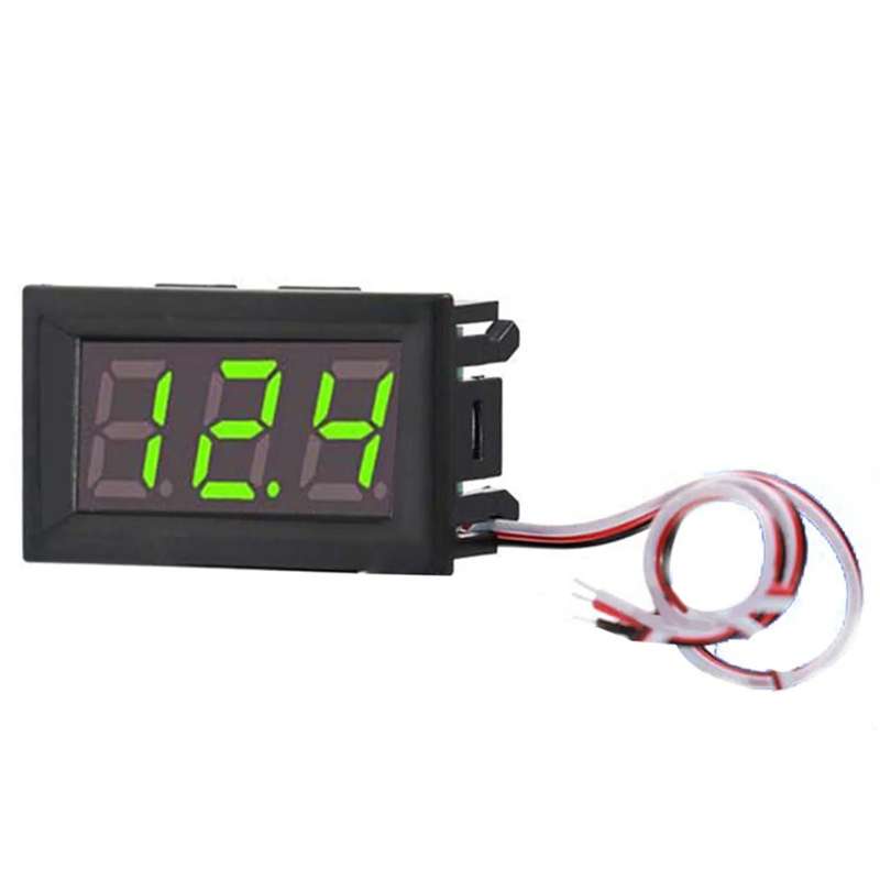 0V-30V 3 Wire DC Voltmeter Terminal 0.56 Inch LED Digital Voltmeter Accessories Reverse Connection P