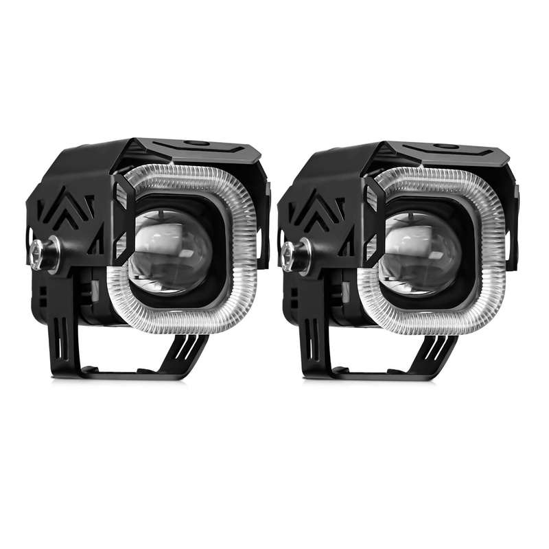 Motorcycle Vehicle Multi-Mode Spotlight Angel Eye Aperture LED Spotlight(M13 1pair)