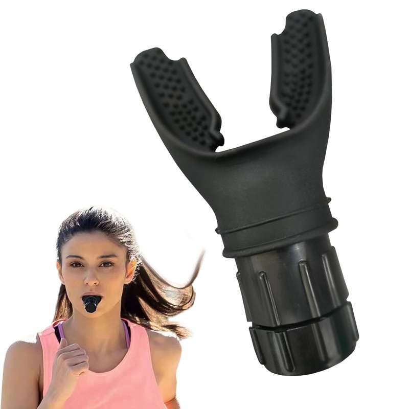 Breathing Exerciser Trainer Adjusts Resistance Lung Capacity Strengthener(White)