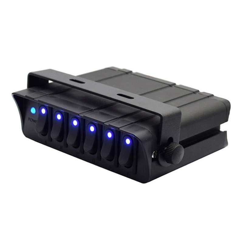 12V Ship Car 6-digit 3PIN Switch Panel Control System With Wiring(Blue Light)