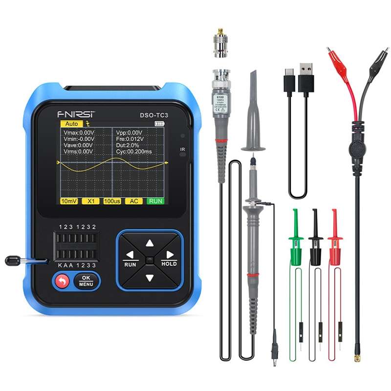 FNIRSI 3 In 1 Handheld Digital Oscilloscope LCR Transistor Tester, Specification: Upgrade