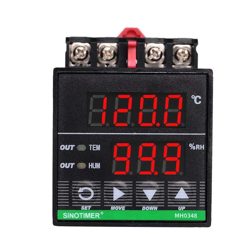 SINOTIMER MH0348-DIN Intelligent High-Precision Temperature Humidity Controller Guide Rail Installat