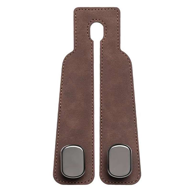 Car Seat Mack Multifunctional Metal Hook Mobile Phone Holder, Style: No Mark(Brown)