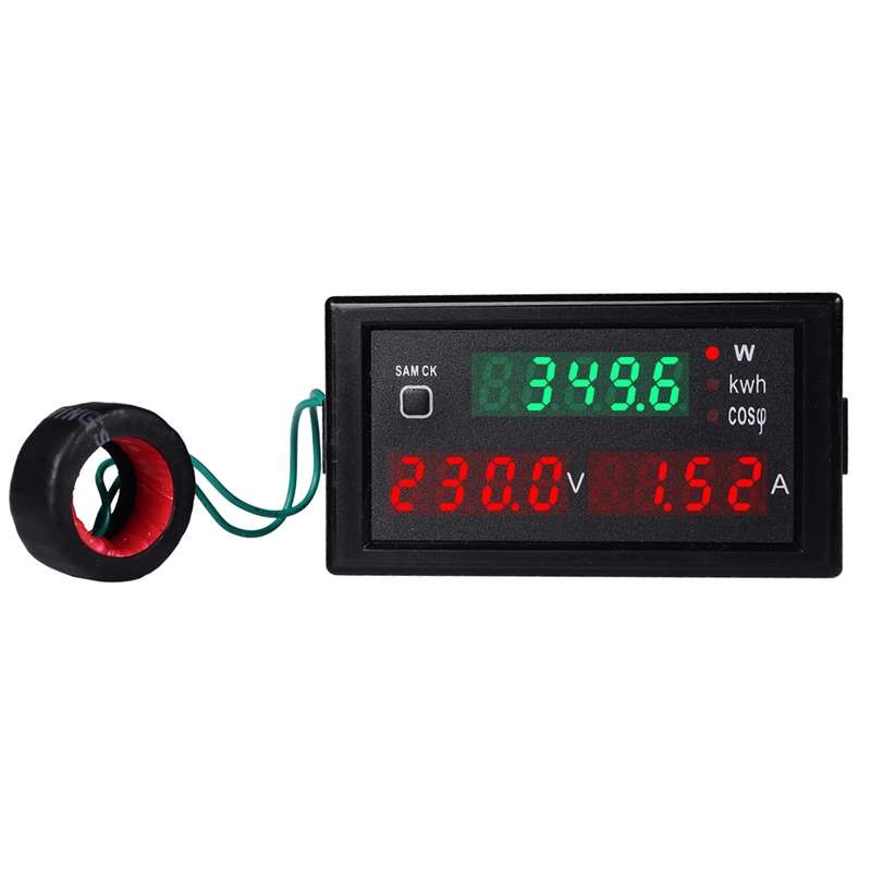 SINOTIMER SPM001 AC LED Digital Voltmeter Frequency Factors Meter Power Monitor, Specification: AC20