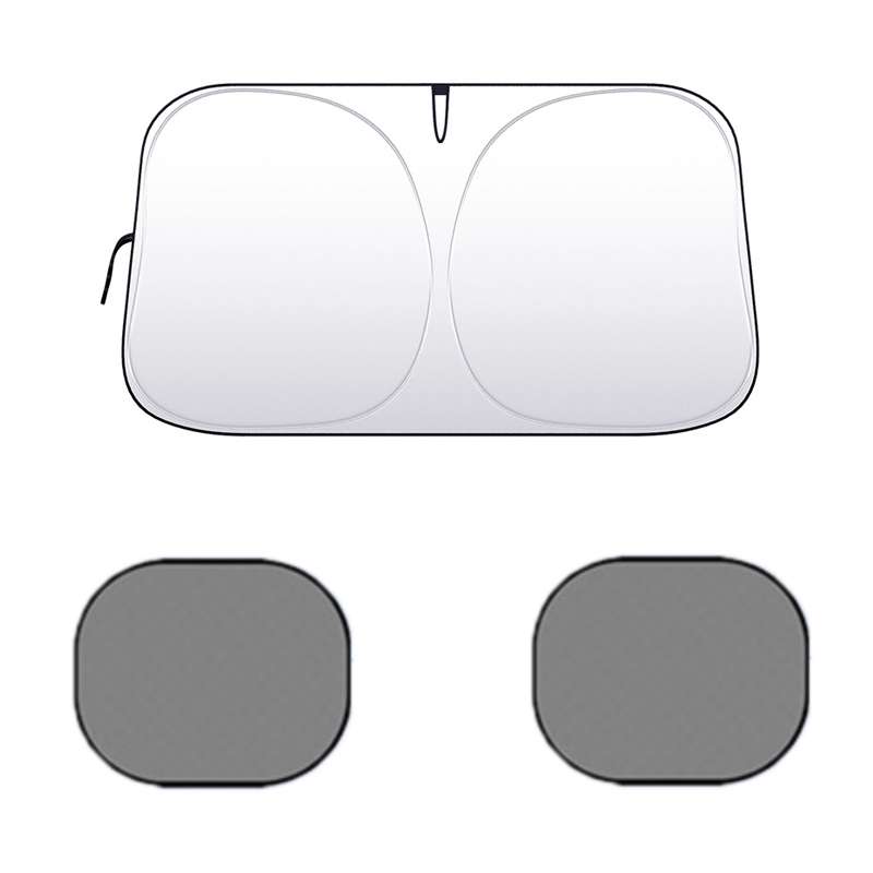 Car Front Windshield Heat Insulation Sun Protection Visor, Specification: Large Front Baffle + 2 Sid