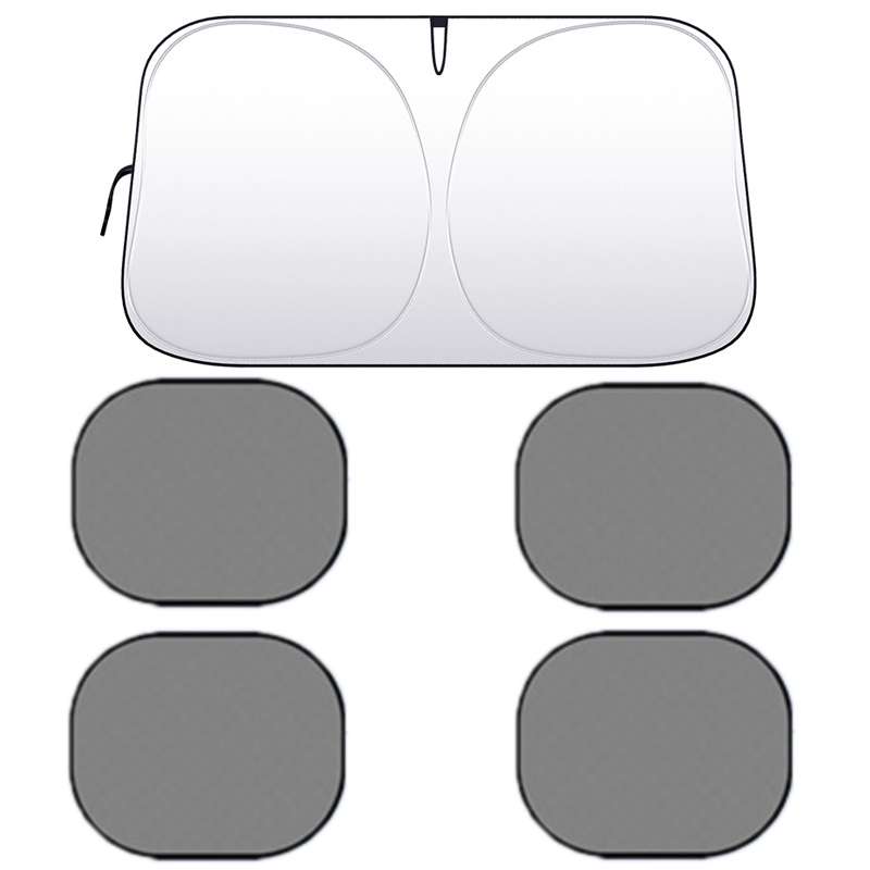 Car Front Windshield Heat Insulation Sun Protection Visor, Specification: Large Front Baffle + 4 Sid