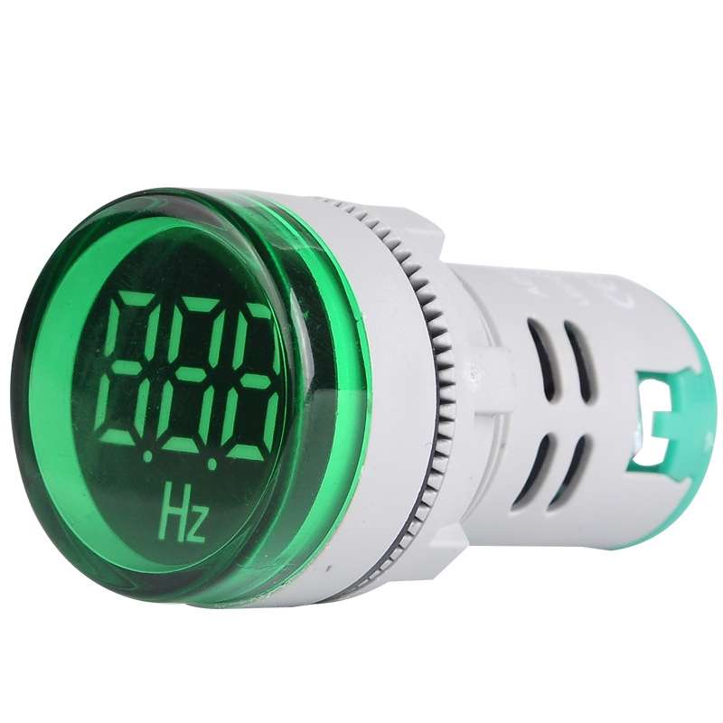 SINOTIMER ST16HZ 20-75Hz AC Frequency 22mm Round Opening LED Digital Signal Indicator Light(04 Green