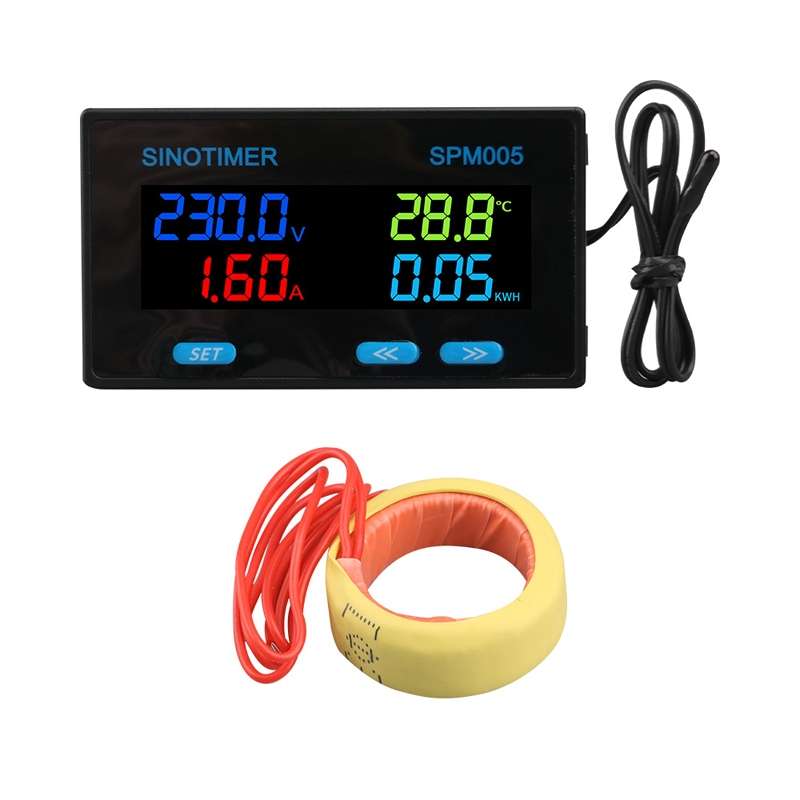 SINOTIMER SPM005 AC Digital Display Voltage Current Power Electricity Multifunctional Monitoring Met