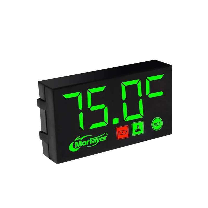 Compact LED Digital Display Time Voltmeter, Specification: 2 in 1 Water Temperature Green