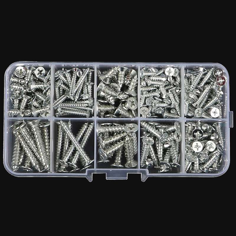 Set G 10 Types 10 Cells Screws Nuts Washers Self-Tapping Screws Set