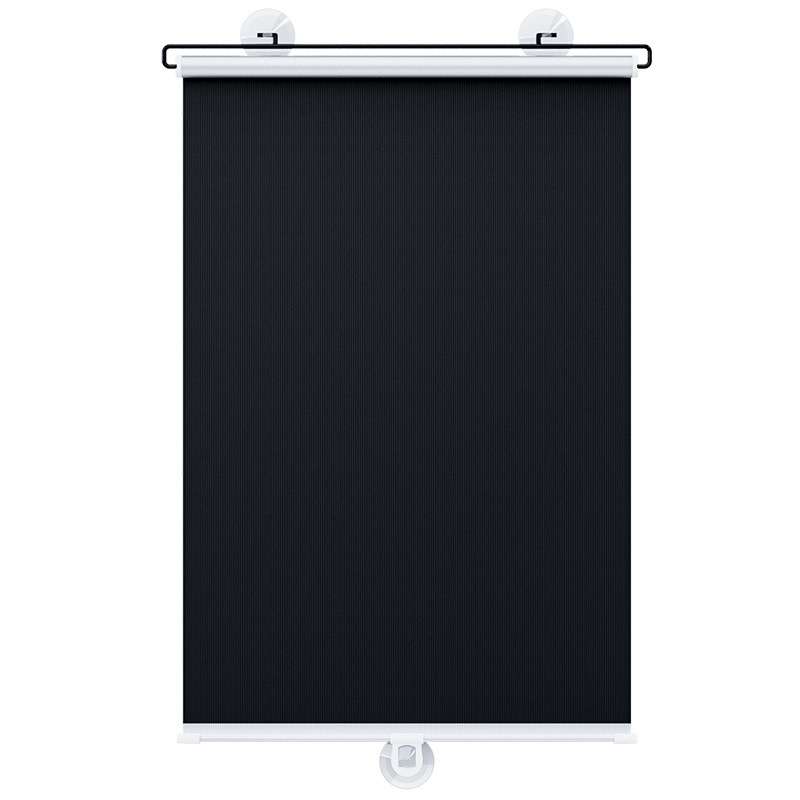 40x125cm Car Summer No-punch Retractable Titanium Silver Sunshade Curtain