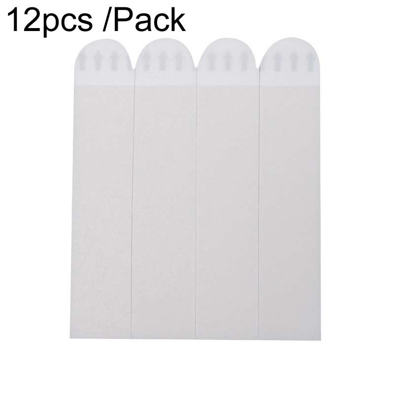19 x 92mm 12pcs /Pack Strong Stainless Adhesive Removable Sticky Hooks Household Fixing Tearable Bac