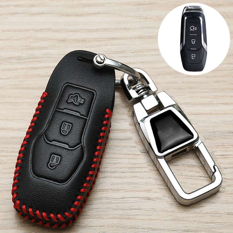 For Ford Car Key Cover Keychain Anti-lost Number Plate, Style: A