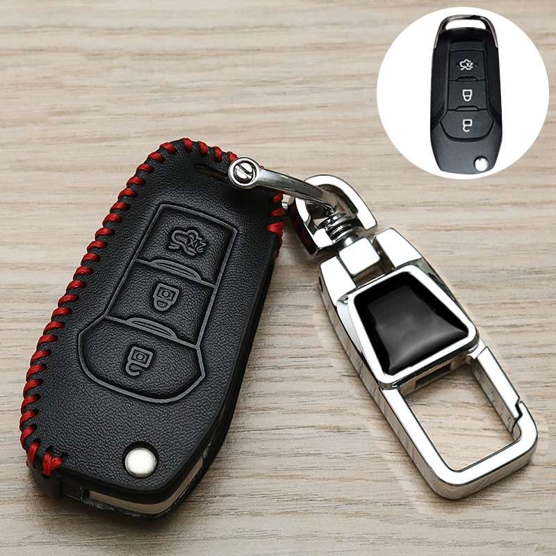 For Ford Car Key Cover Keychain Anti-lost Number Plate, Style: B