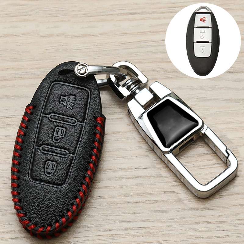 For Nissan Car Key Cover Keychain Anti-lost Number Plate, Style: A