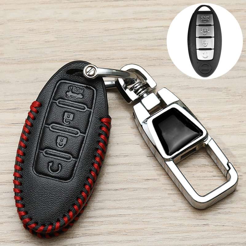 For Nissan Car Key Cover Keychain Anti-lost Number Plate, Style: X
