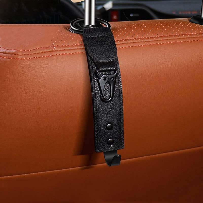 Car Seat Back Multifunctional Storage Metal Hook(Black)